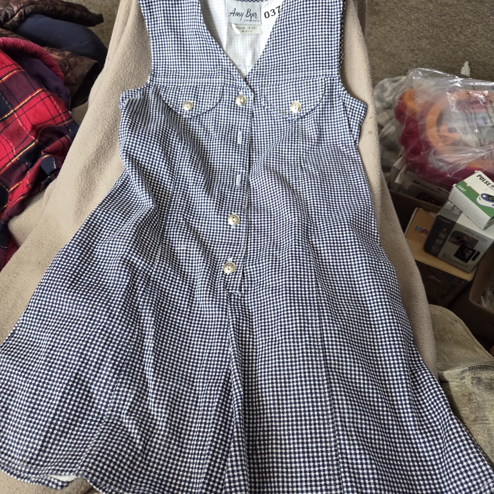 Amy Byer Blue Gingham Dress